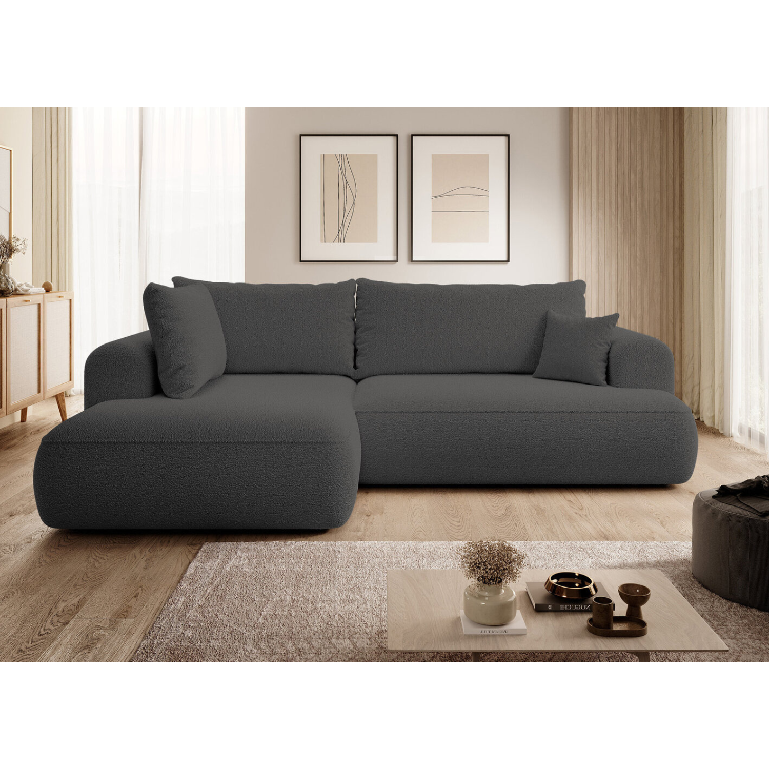 Kampas "Bubble" Tamsiai Pilkas