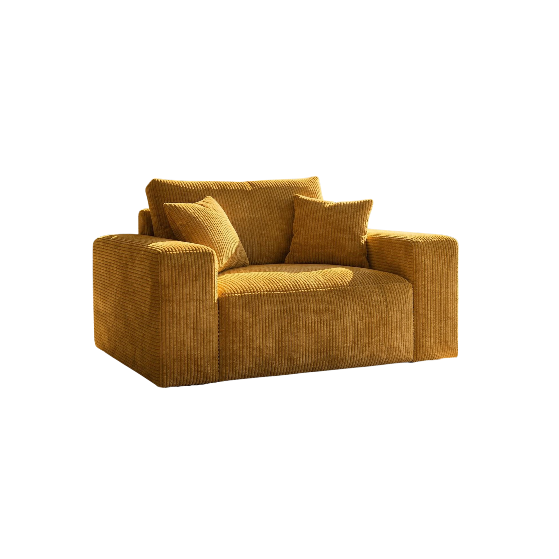 Fotelis "Plush" Auksinis