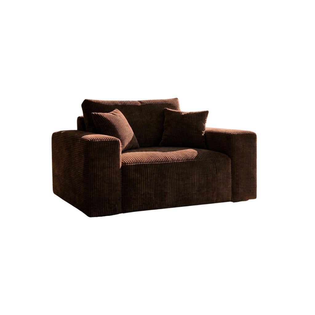 Fotelis "Plush" Tamsiai rudas