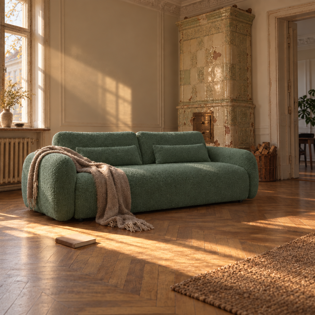 Sofa "Luna" Tamsiai Žalia