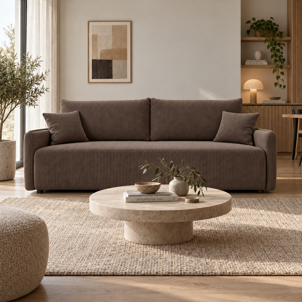 Sofa "Fluffy" Tamsiai Ruda