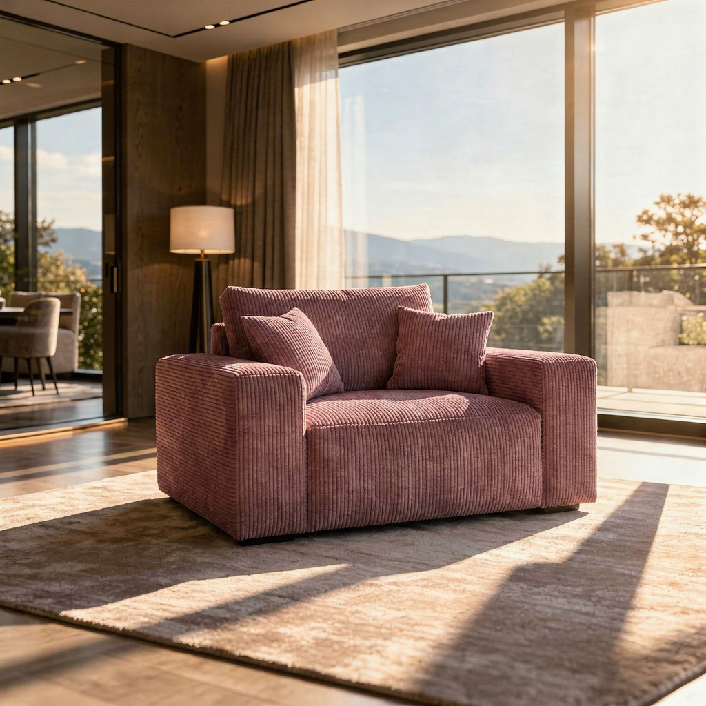 Fotelis "Plush" Rožinis
