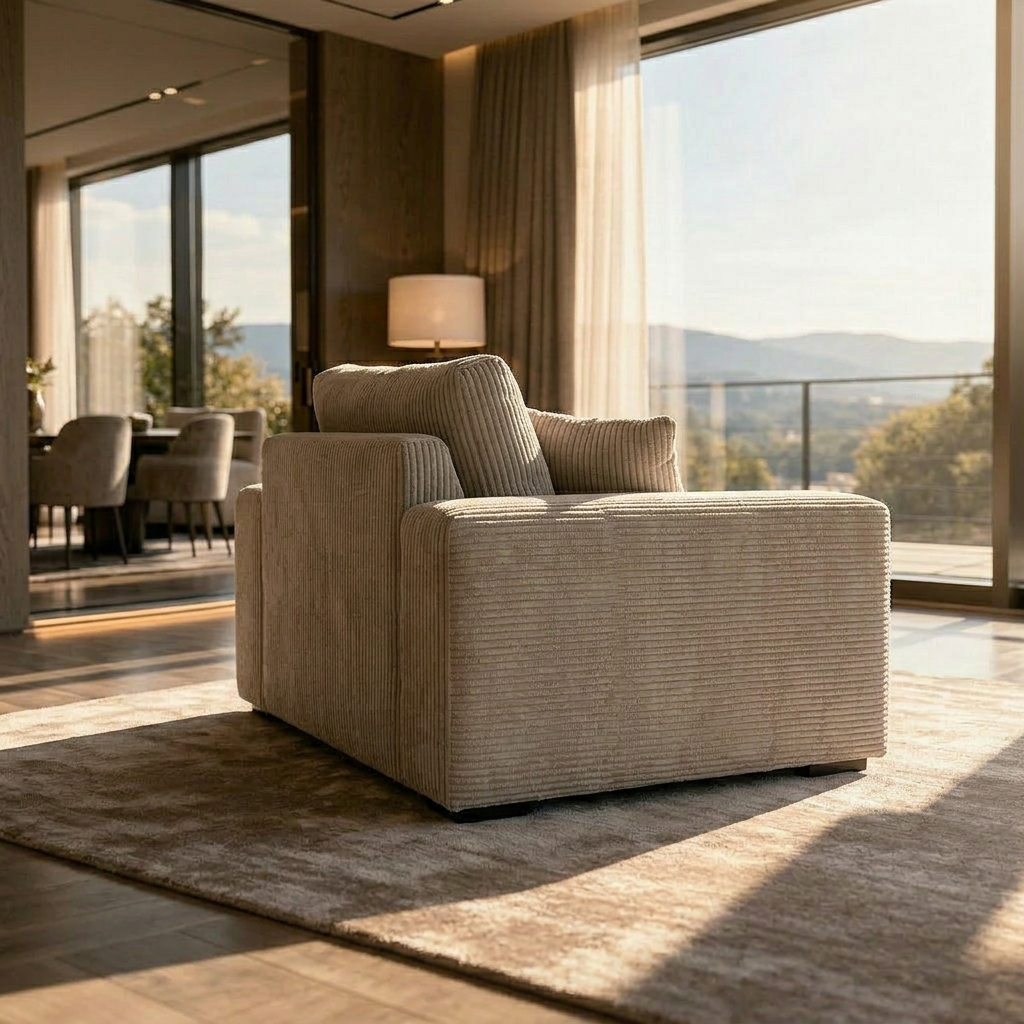 Fotelis "Plush" Auksinis