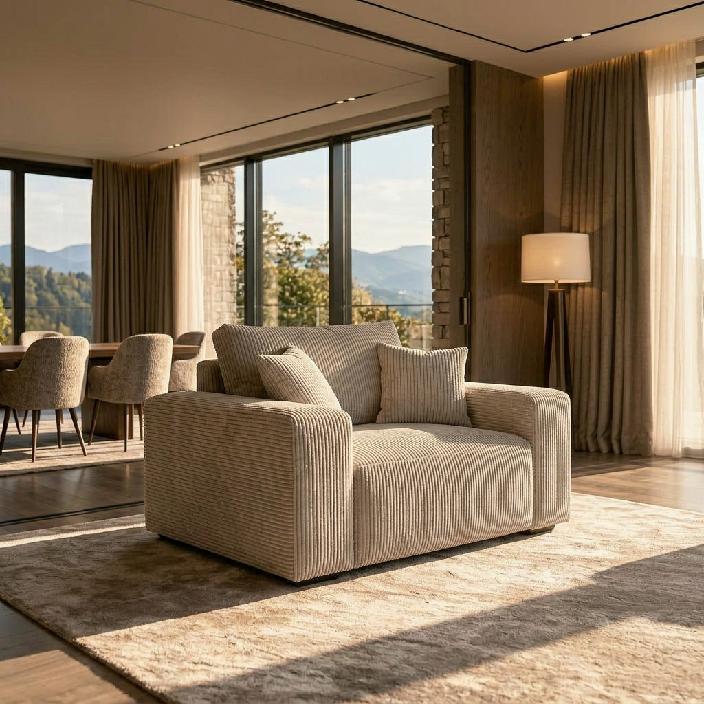 Fotelis "Plush" Auksinis