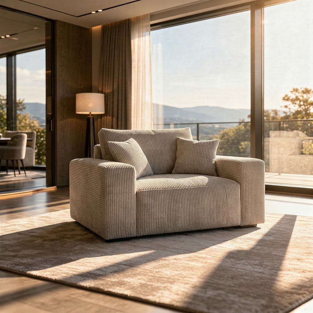 Fotelis "Plush" Tamsiai rudas