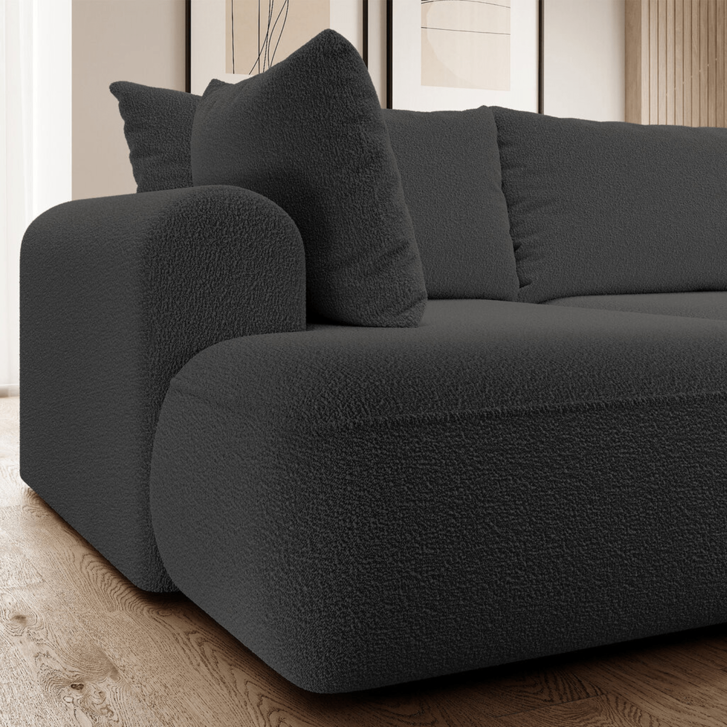 Kampas "Bubble" Tamsiai Pilkas - Plush