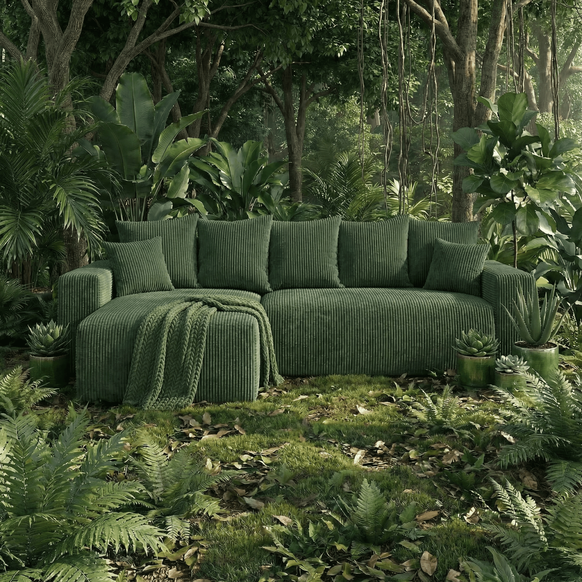 Kampas “Plush” Tamsiai Žalias - Plush