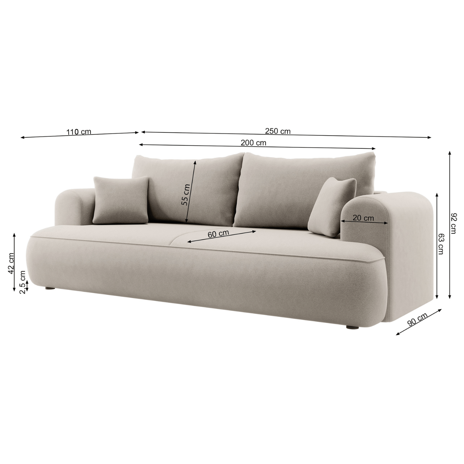 Sofa "Bubble" Tamsiai Žalias - Plush