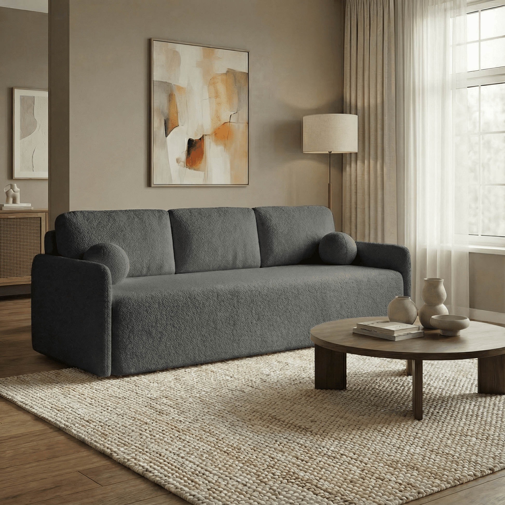 Sofa "Sofi" Pilka - Plush