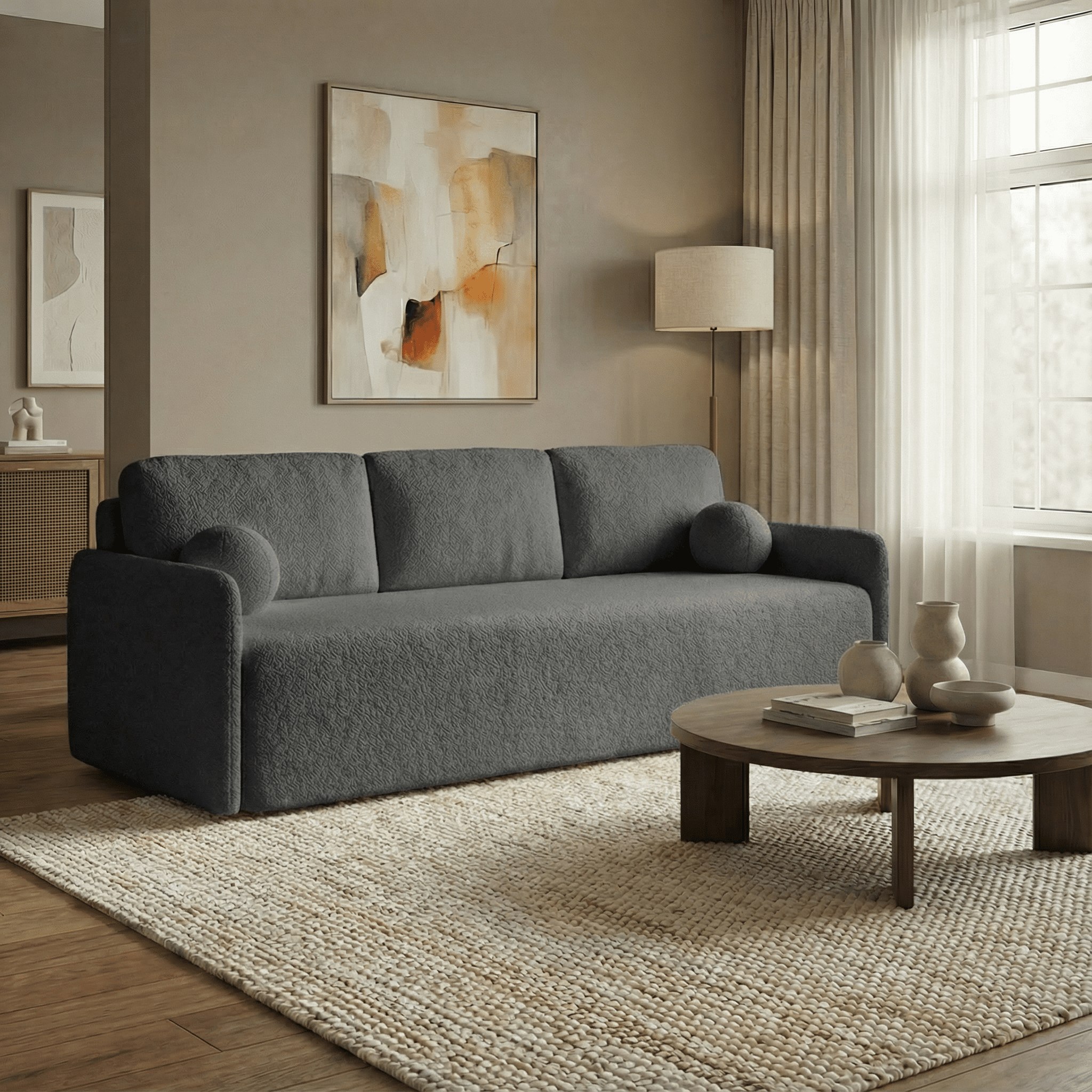 Sofa "Sofi" Pilka - Plush