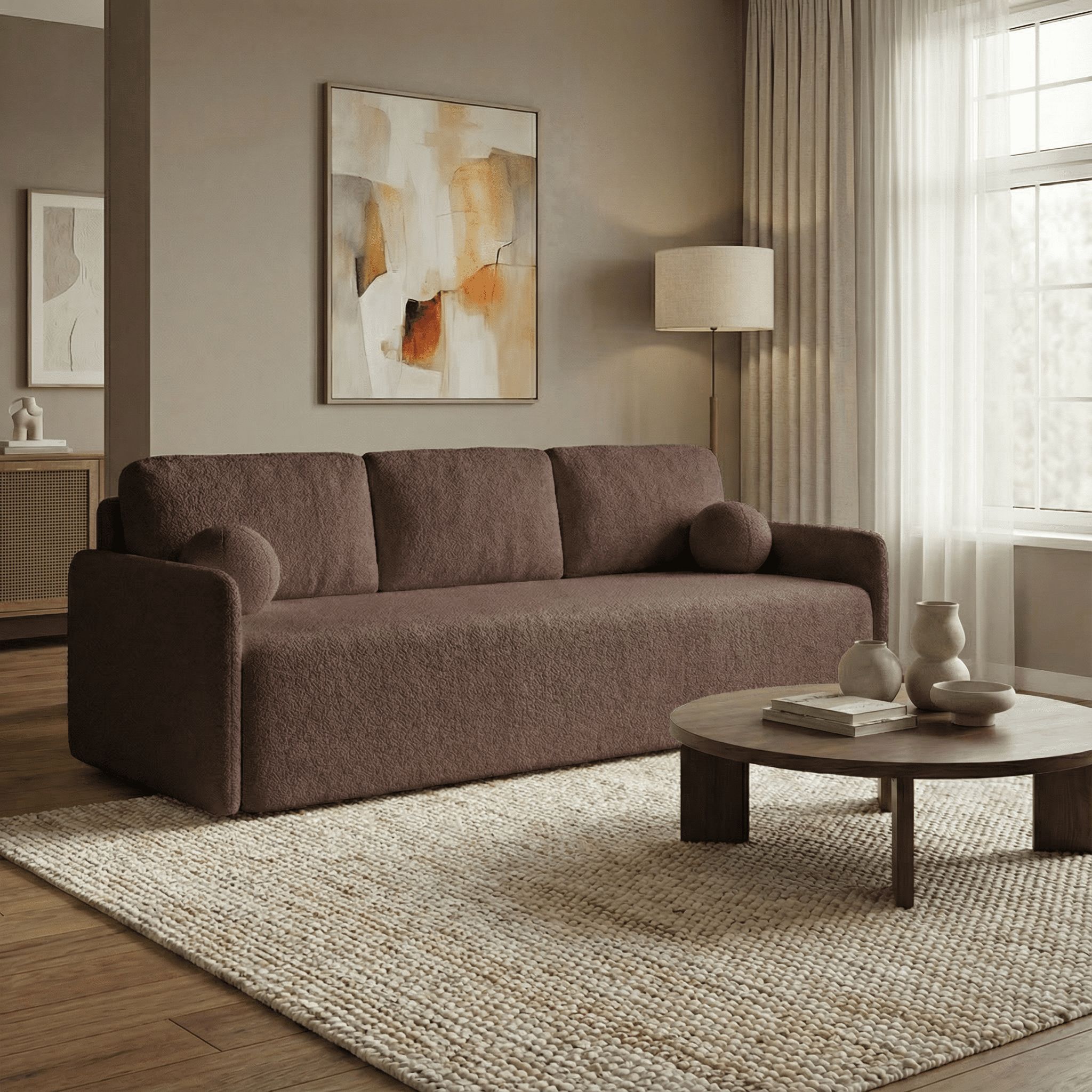 Sofa "Sofi" Pilka - Plush