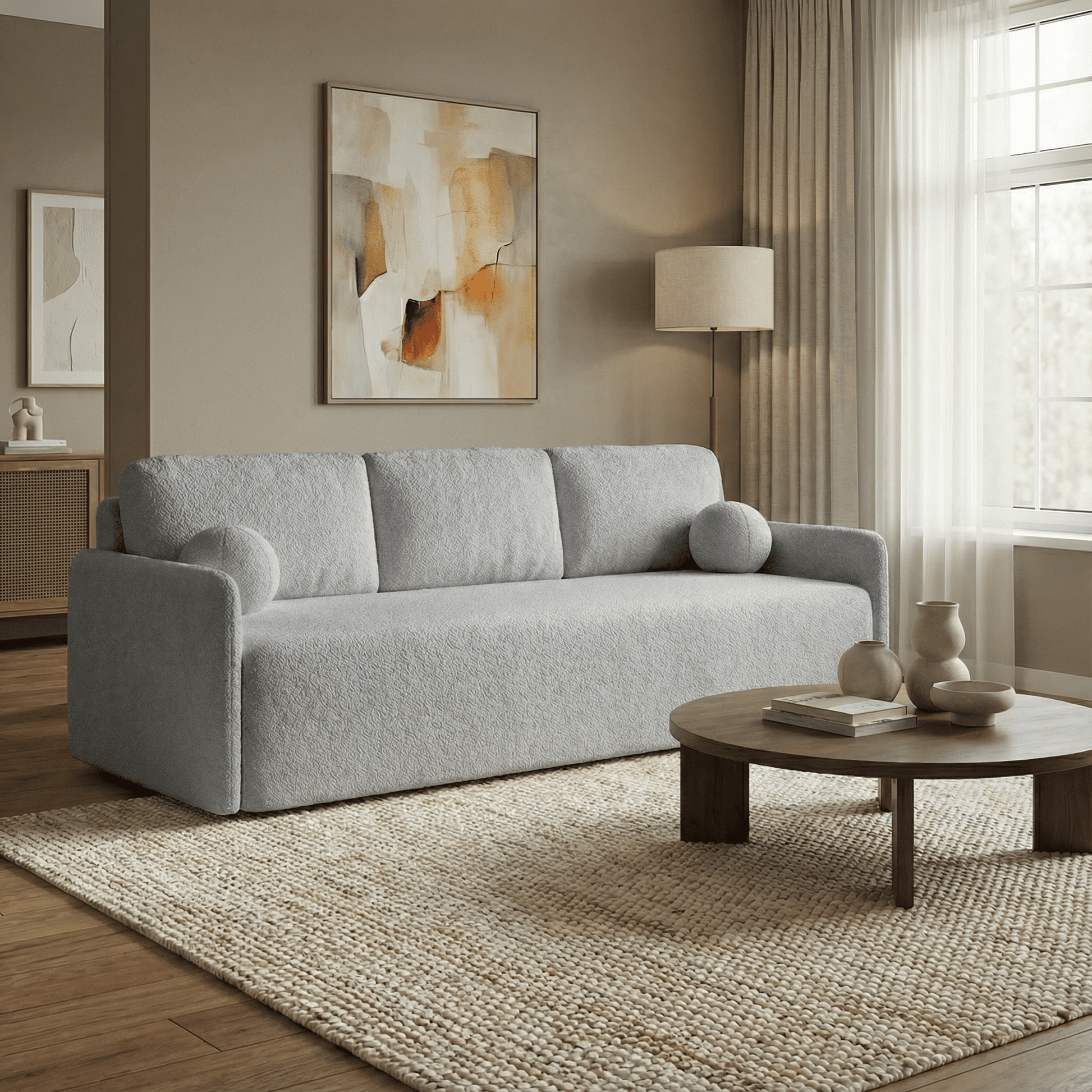 Sofa "Sofi" Pilka - Plush