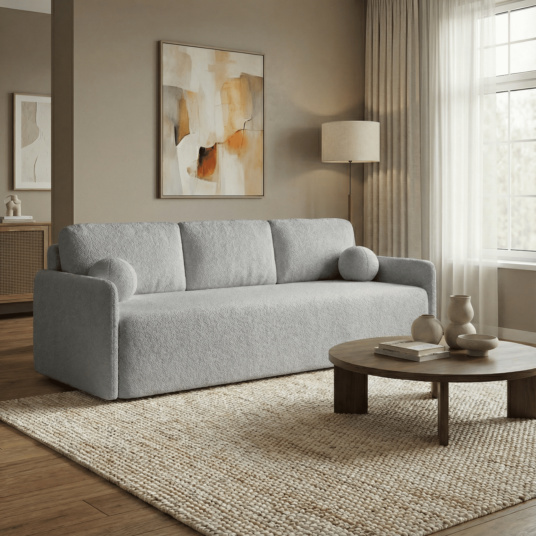 Sofa "Sofi" Pilka - Plush